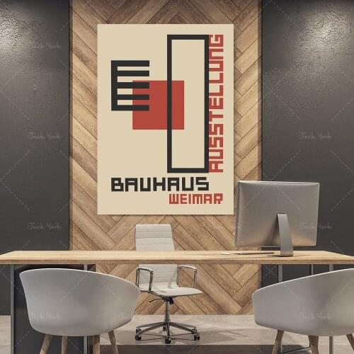 Bauhaus Ausstellung Canvas Prints Poster Bauhaus Expo 1923 Large Bauhaus Poster Wall Art Living Room Home Decor