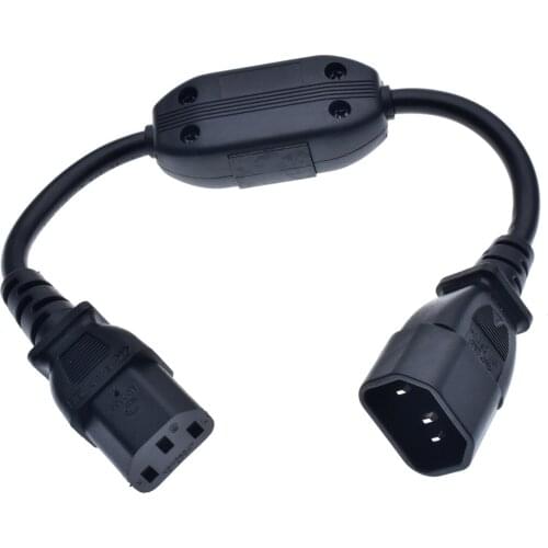 C14-C13 Extension Power Cord,IEC 320 C13 Female to C14 Male with 10A fuse Power Adapter Cable