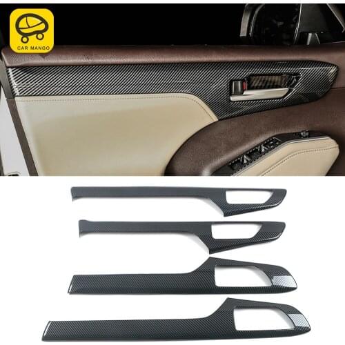 CarMango for Toyota Highlander XU70 2020-2022 Auto Car Accessories Inner Door Side Sill Trim Frame Cover Sticker Decoration
