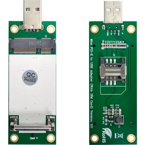 CY Add On Cards USB to M.2/M2/NGFF/USIM Adapter Raiser M.2 USB 3.0 Card/Board with SIM 6pin Slot for WWAN/LTE 2/3/4G Module