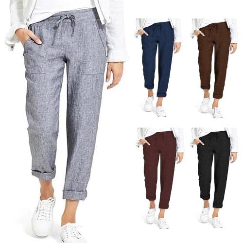 Dihope Women's Linen Trousers