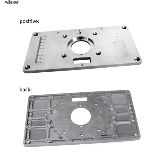 Electric Aluminum Alloy Wood Milling Trimming Machine Flip Plate Guide Table Router Table Insert Plate Woodworking Work Bench