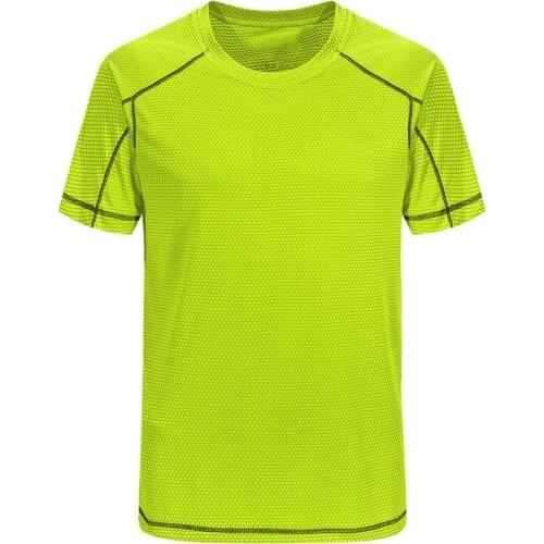 Summer Men Quick Dry Short Sleeve Sports Cycling Running T Shirt Breathable Slim Tops Yoga T-shirts Fitness Gym Workout Shirts