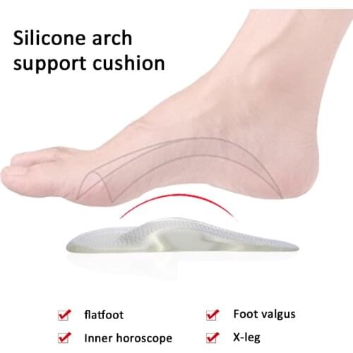 Gel Forefoot Insole Shoes Pads Orthotic Professional Arch Support Insole Flat Foot Flatfoot Corrector Shoe Cushion Insert Silico