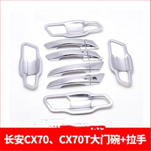 ABS Chrome Door Handle Bowl Door handle Protective covering Cover Trim Car styling for Changan CX70T CX70 2016-2018