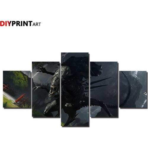 Aliens Stranger Queen 5 Pieces Home Decor Movie Poster Wall Pictures for Living Room A1003