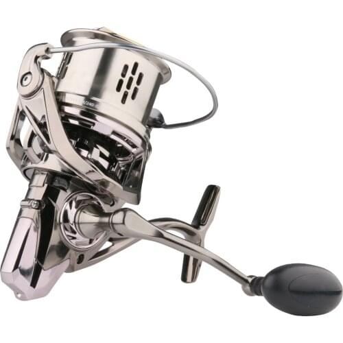 TEUKIM Spinning Reel 8000/10000/12000 Saltwater Carp Fishing Reel Metal Spool 18+1BB Drag Power Trolling Spinning Fishing Reel