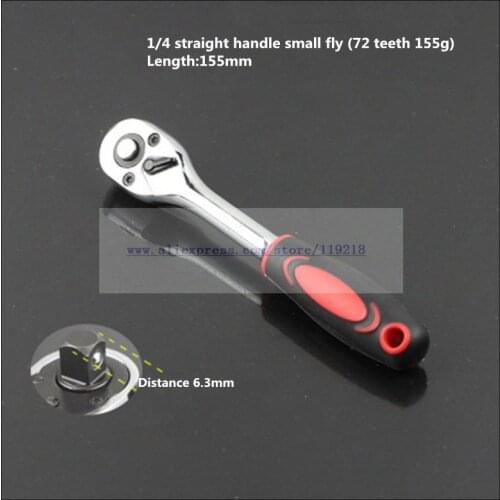 1Piece Ratchet Wrench 1/4" 3/8" 1/2" Socket Driver Allen Key Length Adjustable 72 Teeth Ratchet Spanner Wrench