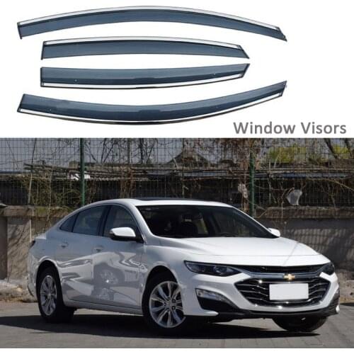 For Chevrolet Malibu XL 2016-2019 Car Styling Awnings Shelters Window Visors rain eyebrow Protector Exterior decoration 4PCS/SET