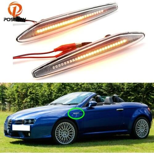 2Pcs LED Side Marker Lights for Alfa Romeo 159 / 159 Sportwagon / Boera / Spider Typ 939 2005-2012 Turn Signal Blinker Lamps