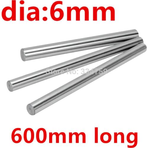 6mm linear shaft 600mm length linear shaft chromed harden linear rod for cnc parts cnc router