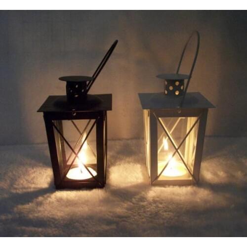 Metal candle holder Small Iron lantern Smart Design Metal Lantern Black Color/White Color Fast shipping
