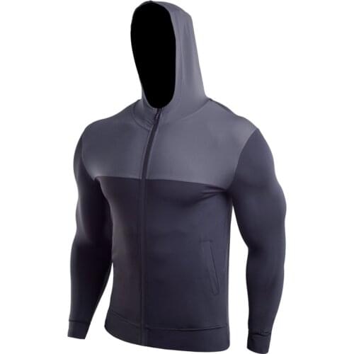 Men Running Jackets Sports Sweater Cycling Clothes Full Zipper Outdoor Sports Coat Windproof Autumn Shirts Quick Dry shirt Long