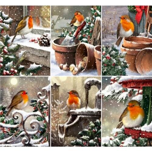 Diamond Painting Kits New Arrival Bird 5D DIY Full Round With AB Dril Animal Picture Of Rhinestone Christmas Home Decorations