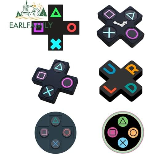 EARLFAMILY 13cm x 12.6cm for Playstation Controller Car Stickers Windshield Personality Laotop Decal Motorcycle Car Assessoires