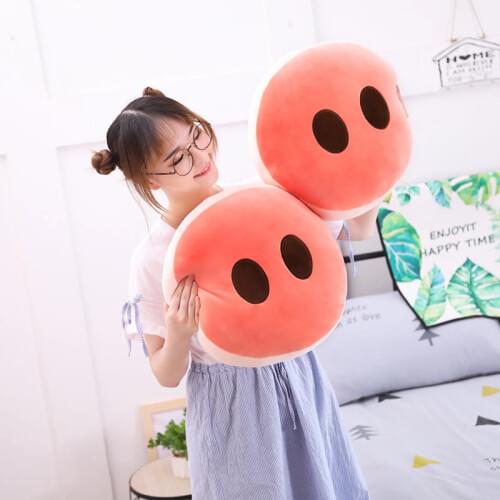 New 40cm Creative Round Pink Pig Nose Soft Pillow Sofa Cushion Funny Personalized Home Decor Trendy Cartoon Plush Stuffed Toy