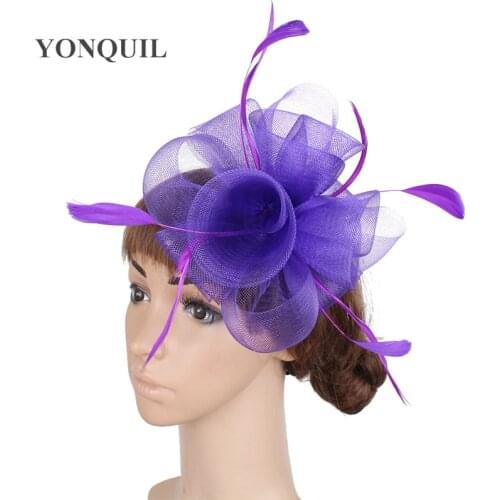 Charming Fascinator Headwear Party Headbands Colorful Mesh Wedding Occasion Headpiece Show Hat Millinery Accessories MYQ037