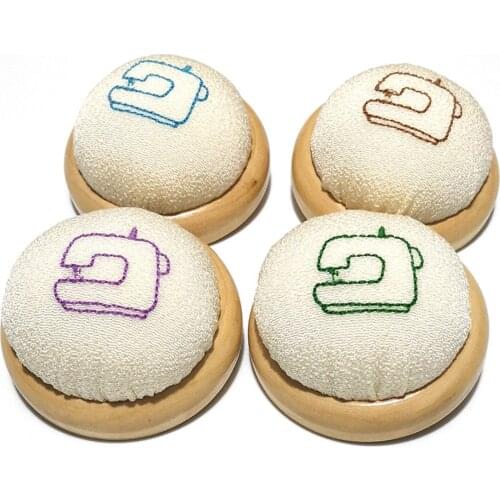 Wooden Bottom Pincushion Pin Cushion 7cm DIY Craft Needlework Stitching