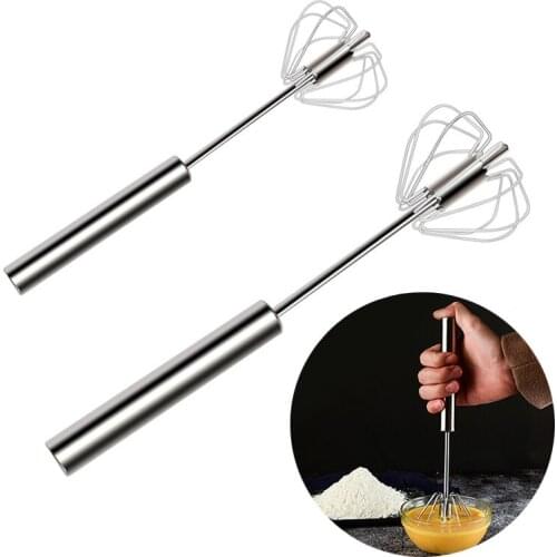 Semi-automatic Kitchen Egg Whisk Stainless Steel Egg Stiring Pastry Cake Manual Egg Beater Kitchen Accessories Cooking Tools