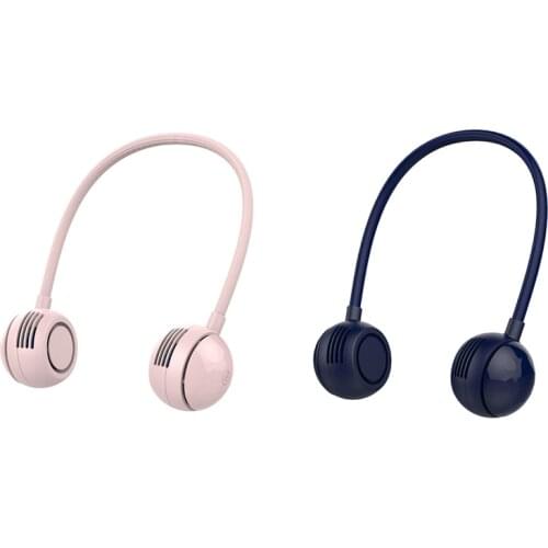 Portable Neck Fan USB Rechargeable Personal Fan 3-Speed Operable Bladeless Outdoor Fan for Travel Sports Office