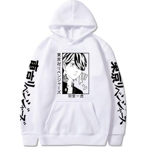 Japan Anime Tokyo Revengers Kazutora Hanemiya Hoodies Sweatshirt Hip Hop Winter Unisex Oversize Long Sleeve Streetwear Pullovers