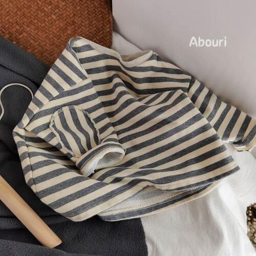 Versatile Korean childrens striped long sleeve T-shirt boys and girls' 2021 spring bottomed top