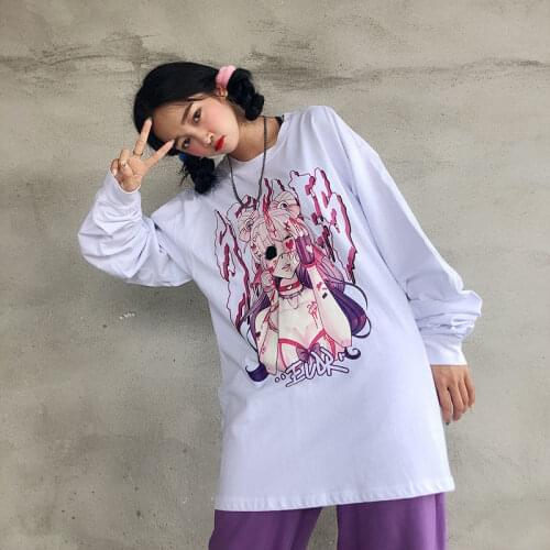 Summer Gothic Female Tee Aesthetic Loose Women T-shirt Punk Dark Grunge Streetwear Ladies Top T-shirts Harajuku Clothes Y2k