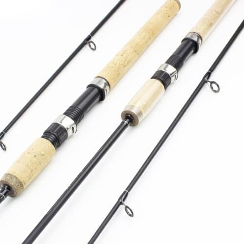 1.8m wooden handle fishing rod Carbon Trout lure fishing Spinning lure rod lure wt 7-28g M power fast spinning rod 2 section