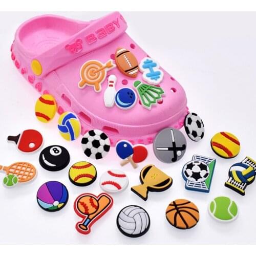 1 Piece Of Cute Cartoon Balls Shoe Charms Of Cartoon Summer Fashion PVC Shoe Decoration