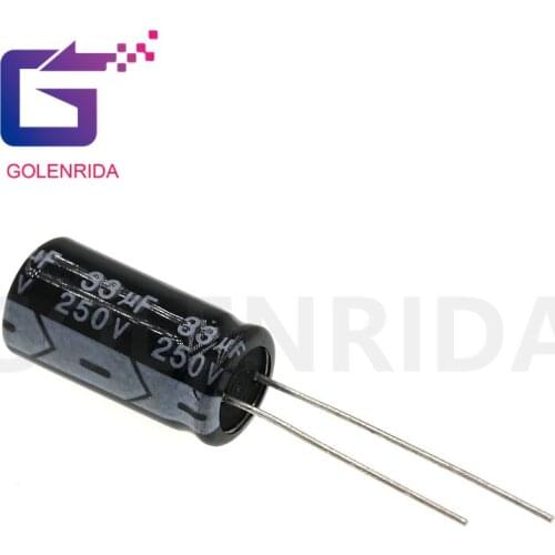 10PCS Electrolytic capacitor 250V33uF 10*20mm aluminum electrolytic capacitor 33uf 250v