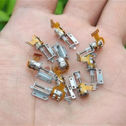10PCS Micro Mini 3.3mm Screw Stepper Motor Tiny Small Screw Rod Stepping Motor Electric 2-phase 4-wire Diy Accessories Model