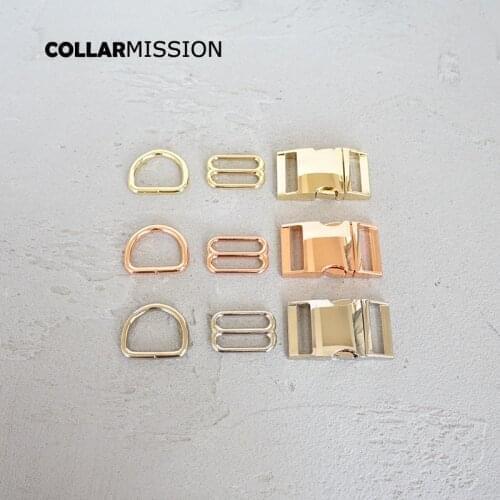 100pcs/lot 25mm (metal buckle+ adjust buckle+ D ring) For Backpack Bag Webbing Cat Dog Collar DIY Accessory 3 kind