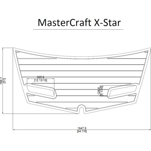 2014 MasterCraft X-Star Swim Platform Pad Boat EVA Teak Decking 1/4" 6mm