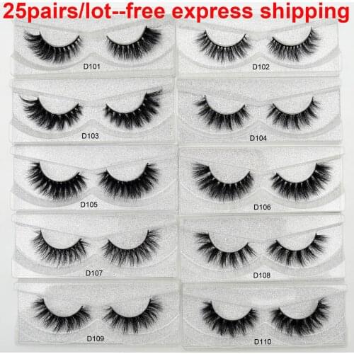 25pairs/ot Visofree 3D mink lashes 5D mink eyelashes Cruelty Free Mink Eyelashes Makeup Eyelash Extension Reusable false Lashes