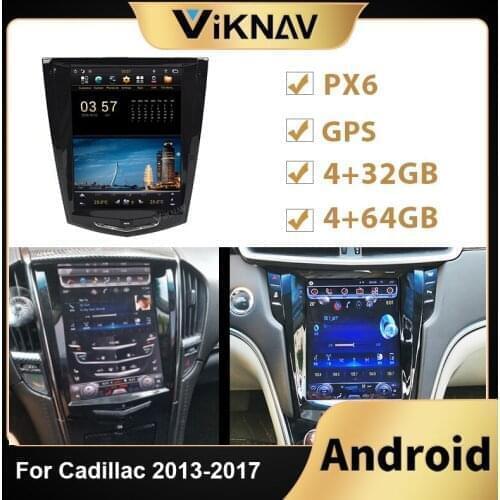 PX6 10.4 inch vertical screen Android car radio DVD player For Cadillac 2013-2017 car GPS navigation auto multimedia player