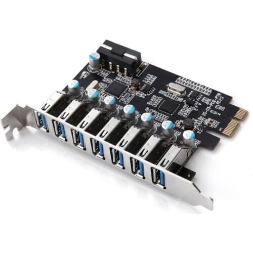 SuperSpeed USB 3.0 7 Port PCI-E Express card with a 15pin SATA Power Connector PCIE Adapt NEC720201 and VL812 chipsets USB Cards