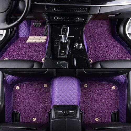 CUWEUSANG Custom car floor Foot mats For infiniti qx50 ex qx70 fx qx60 fx37 qx56 q50 q60 Double foot mats car accessories