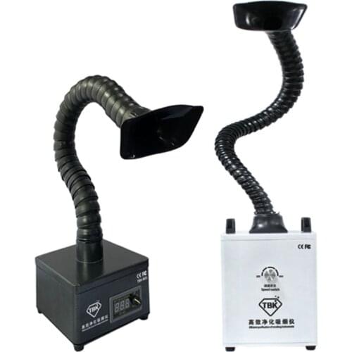 LY TBK Soldering Smoke Cleaner Dust Purifier Two Heads Smoke Purification Fume Extractor Air Cleaner Filter for Phone Repair
