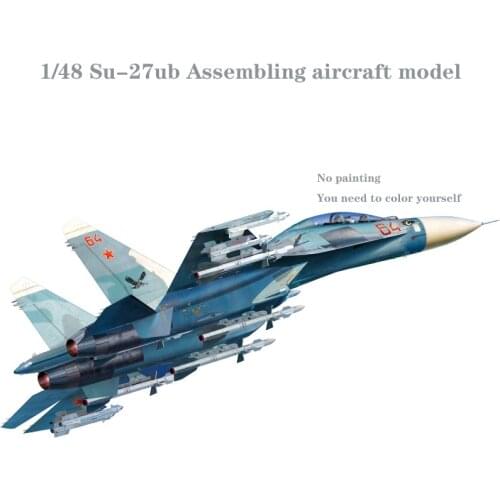 1/48 Su-27ub Russia Flanker C heavy fighter Assembling aircraft model l4827 Fine model