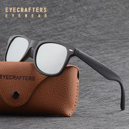 Fashion Silver Coating Mirror Sunglasses Women Men Polarized Sunglasses Driving Black Frame Eyewear Male Sun Glasses UV400