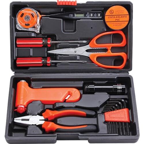 18Pcs Hand Tool Set Wire Pliers Car Hammer Electrician Pen Phillips Screwdriver Professional Home Repair Kits With Tool Box