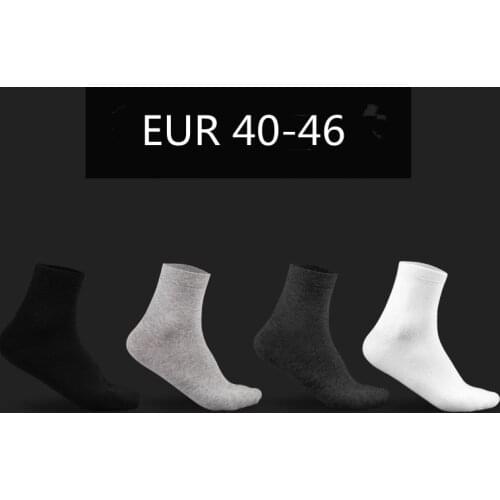 4 Pairs Men Socks Summer Winter Plus Size Cotton Socks Comfortable Soft Black And White Business Male Socks EU 42-48