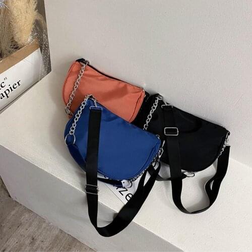 Wholesal New Woman Hand Bag Messenger Bags Black Chain Womens Bag Single Shoulder Messenger Bag Underarm French Stick Bag