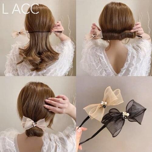 2021 Spring and Summer New Organza Hair Band Internet Celebrity Lazy Braided Hair Modeling Artifact Women