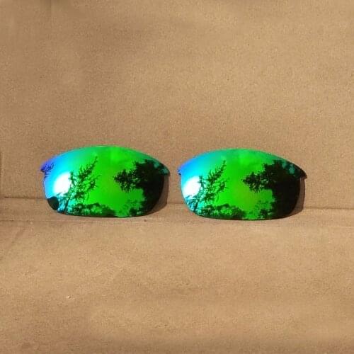 Polarized Green Mirror Replacement Lenses for Flak Jacket Frame 100% UVA & UVB Anti-Reflective