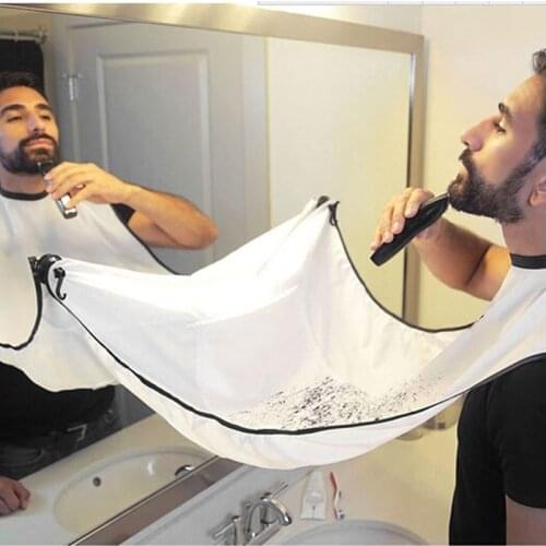 Pongee Beard Grooming Shave Apron Bib Trimmer Clean Facial Hair Cape Sink Bathroom Shelves Waterproof Floral Cloth 120x80cm New