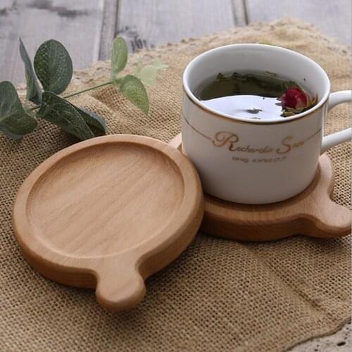 Durable Wood Coasters Placemats Round Heat Resistant Drink Mat Table Tea Coffee Cup Pad Non-Slip Cup Mat Insulation Pad