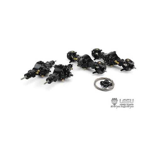 RC LESU Metal Axles A Differential Locks for 1/14 Scale 8X8 Tractor Truck Tamiya Model TH02052-SMT5