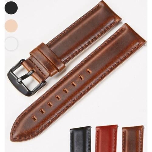 Italy Oil Leather Watchband for Diesel Fossil Timex Arma DW Quick Release Watch Band Wrist Strap 18 20 22mm DIY Replace +Tool
