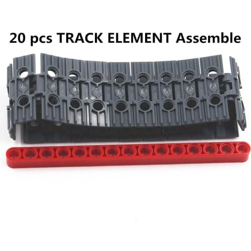 Self-Locking Bricks free creation of toy Technic TRACK ELEMENT, 5X1.5 20Pcs compatible with Lego NOC6014648-20